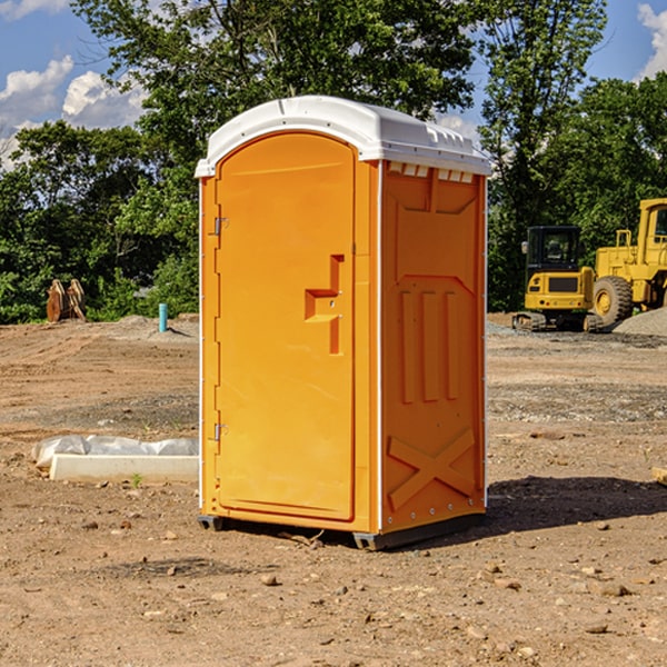 how often are the portable restrooms cleaned and serviced during a rental period in Avila Beach